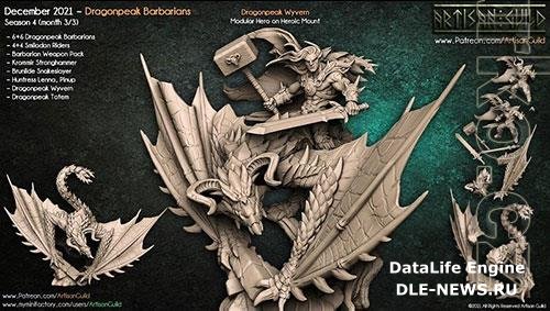 3D Print Models Dragonpeak Barbarians Wyvern