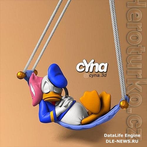 3D Print Models Sleeping Donald Duck