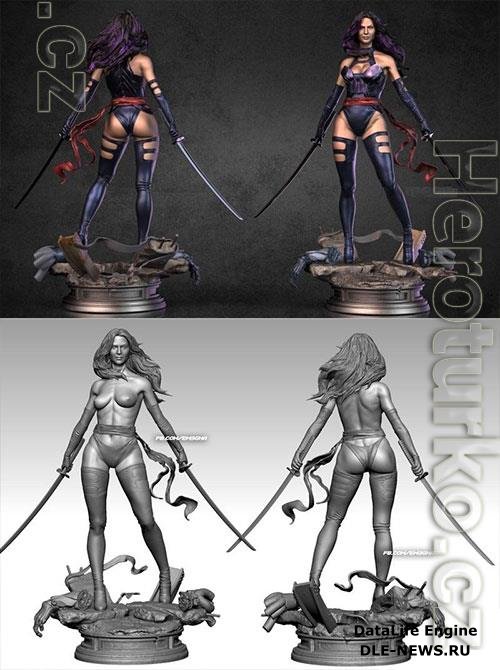 3D Print Models Olivia Munn as Psylocke, from X-Men Apocalypse - NSFW