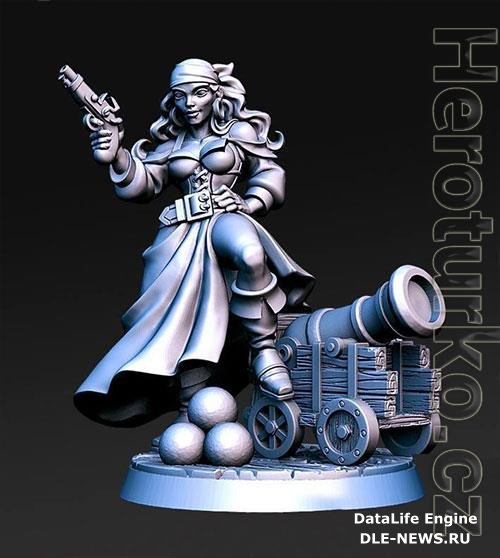 3D Print Models Shelly - Female Pirate