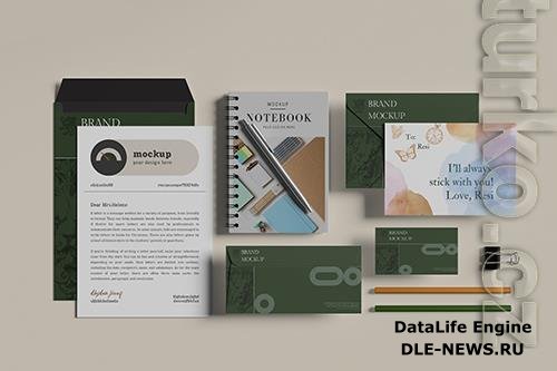 Minimal corporate stationery design mockup psd