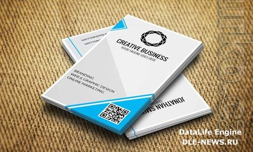 Psd Business card with blue abstract design