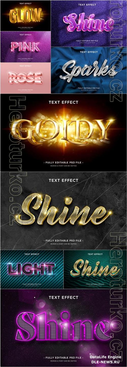 PSD shine style text effect