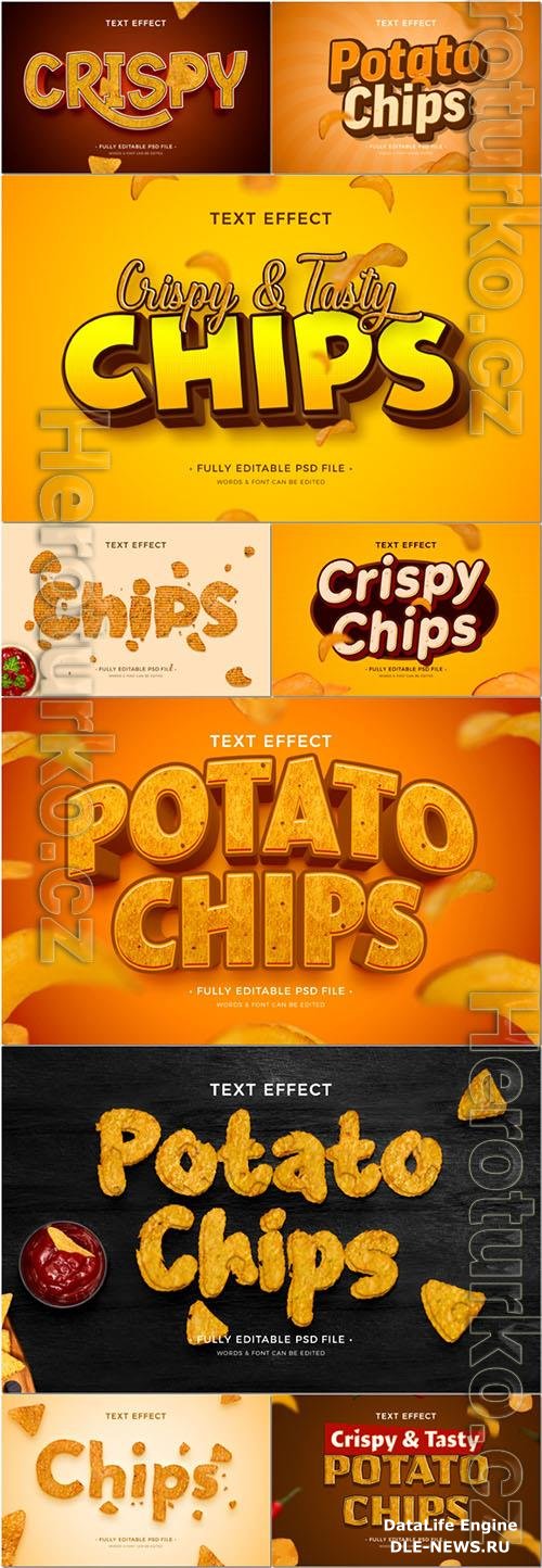 PSD chips style text effect