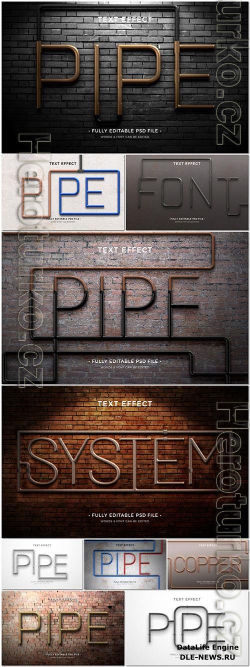 PSD pipe style text effect