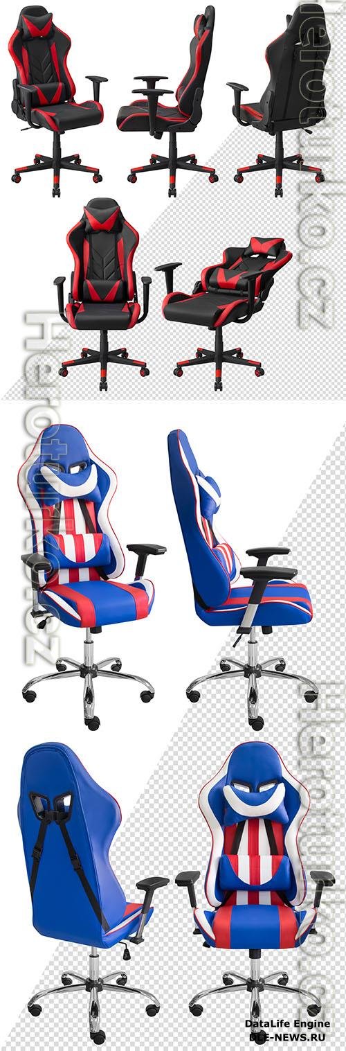 Computer gaming chair design template psd