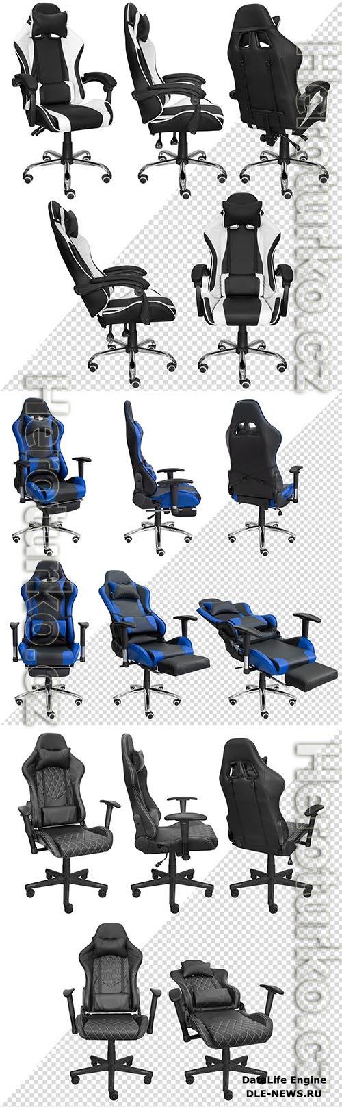 Gaming computer chair with adjustment design template psd