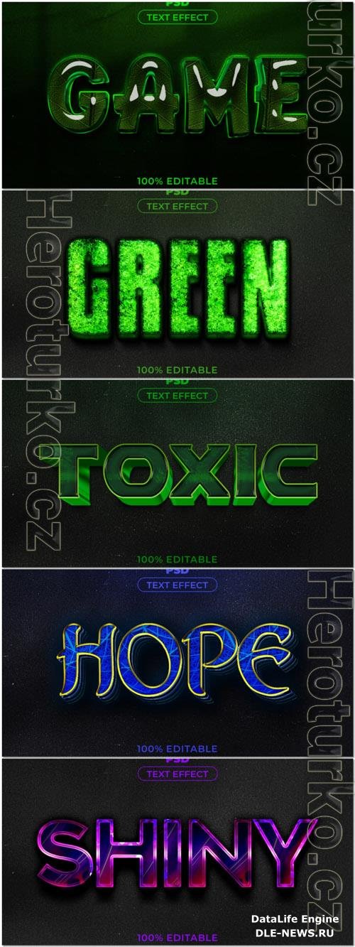 Psd style text effect editable set vol 239