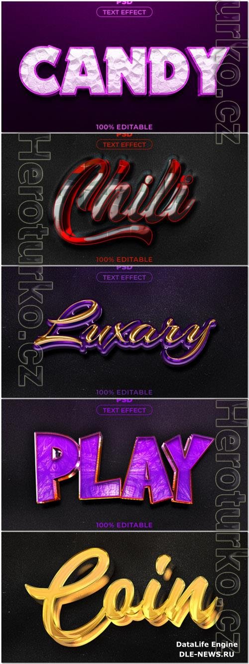 Psd style text effect editable set vol 238