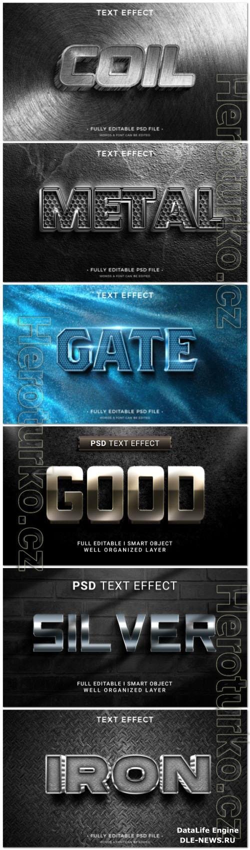 Psd style text effect editable design set vol 227