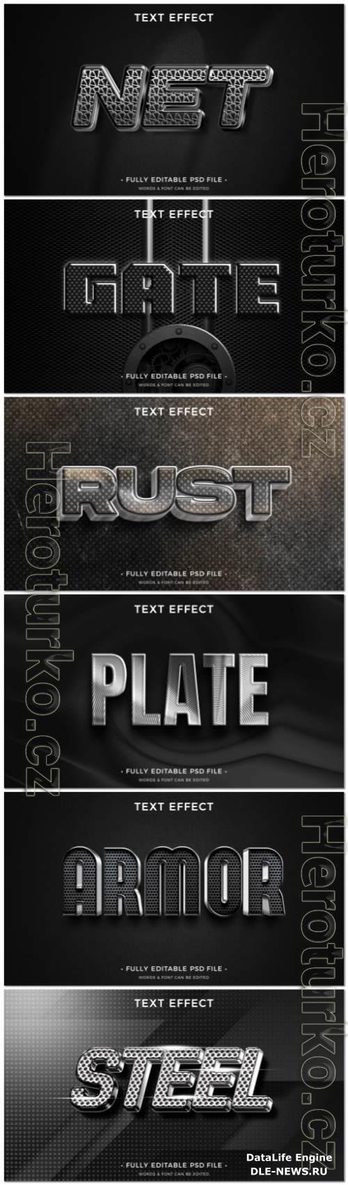 Psd style text effect editable design set vol 224