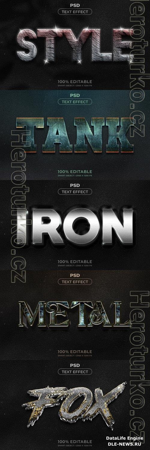 Psd style text effect editable template set vol 258