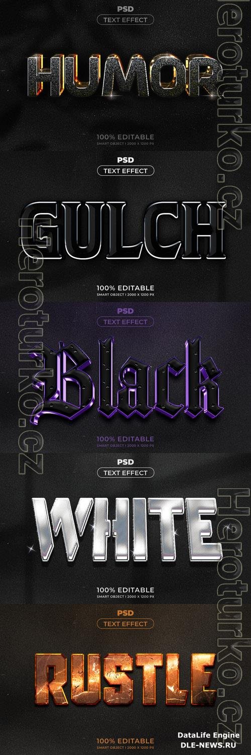 Psd style text effect editable template set vol 253