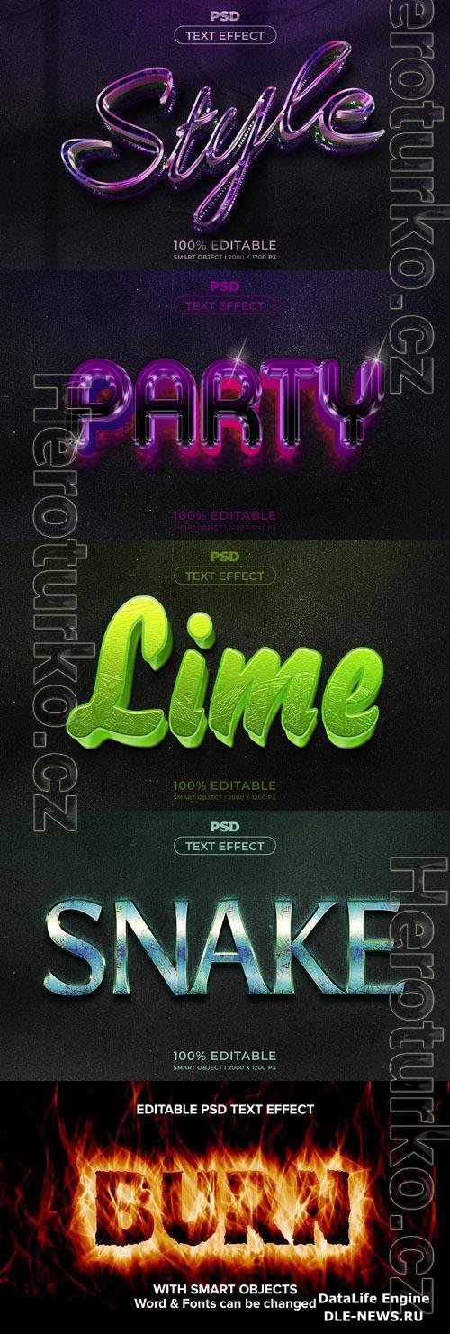 Psd style text effect editable template set vol 241