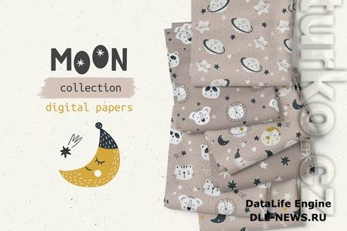 Moon Baby Digital Paper Pack