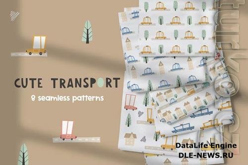 Cute Transport Patterns Collection