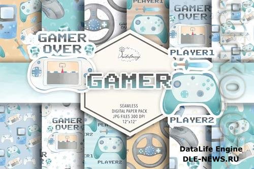 Gamer digital paper pack design