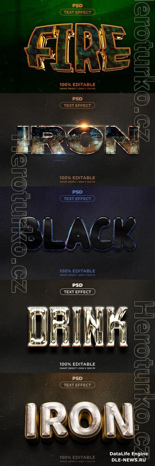 Psd style text effect editable design
 collection vol 270