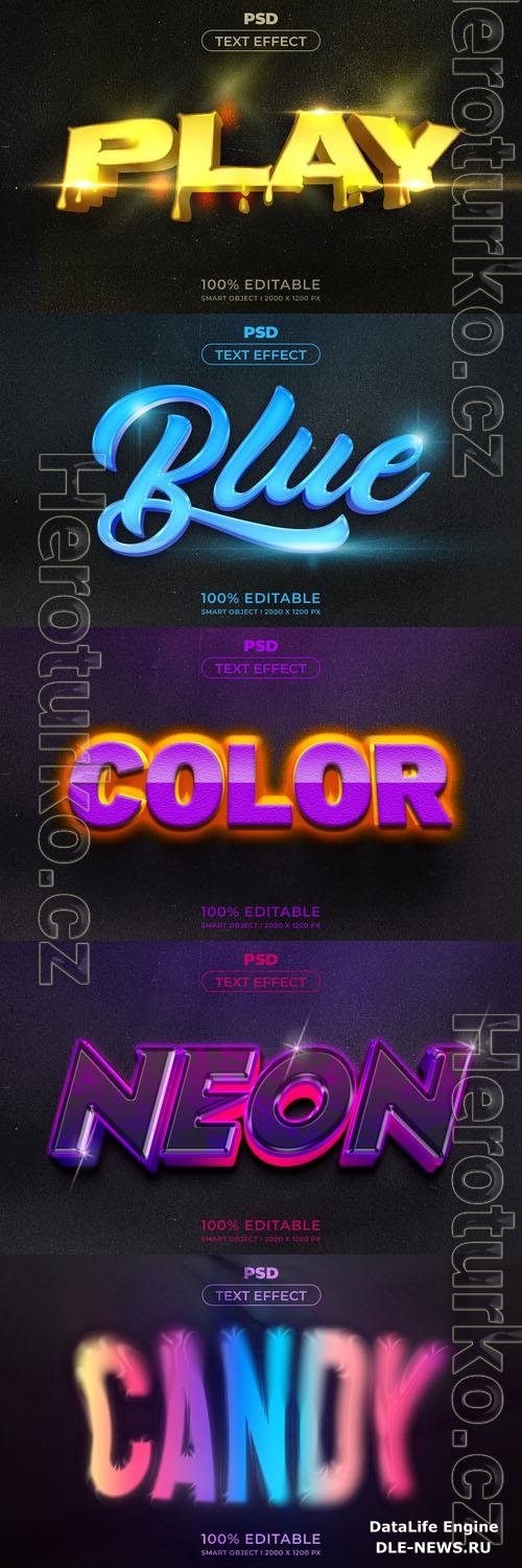 Psd style text effect editable design
 collection vol 269