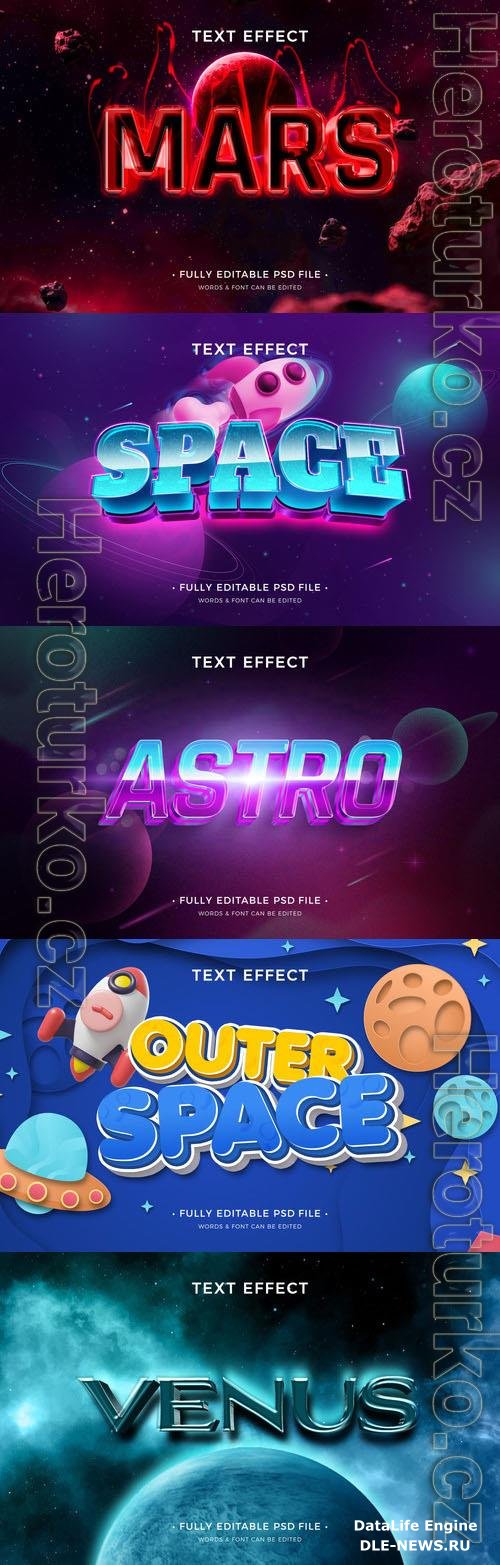 Psd style text effect editable design
 collection vol 267