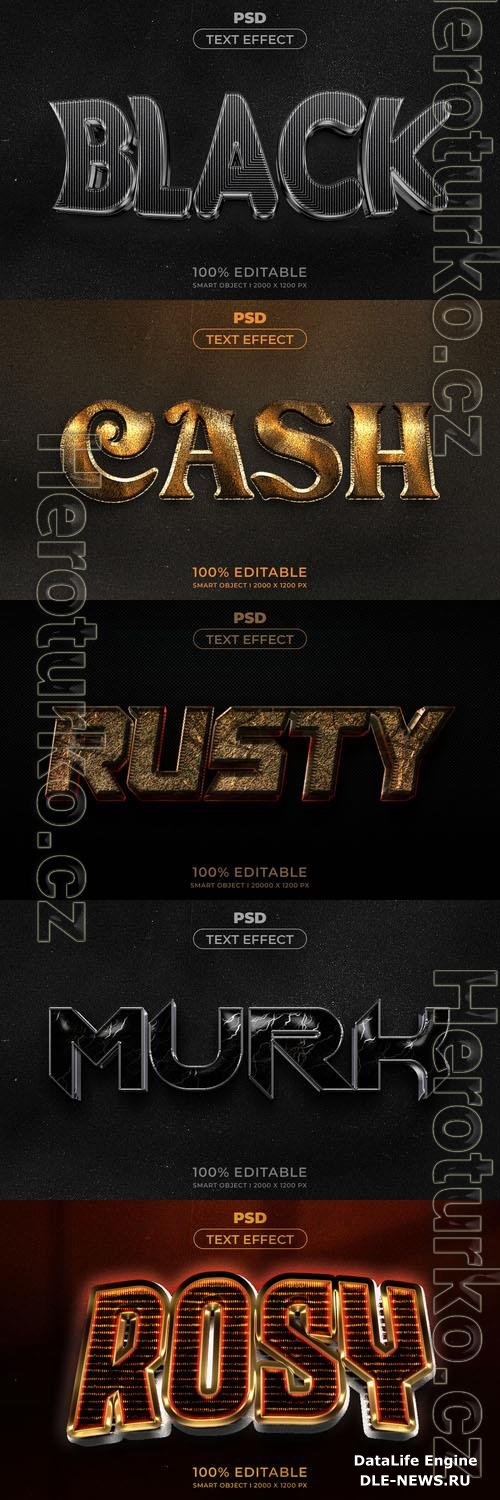 Psd style text effect editable design
 collection vol 266