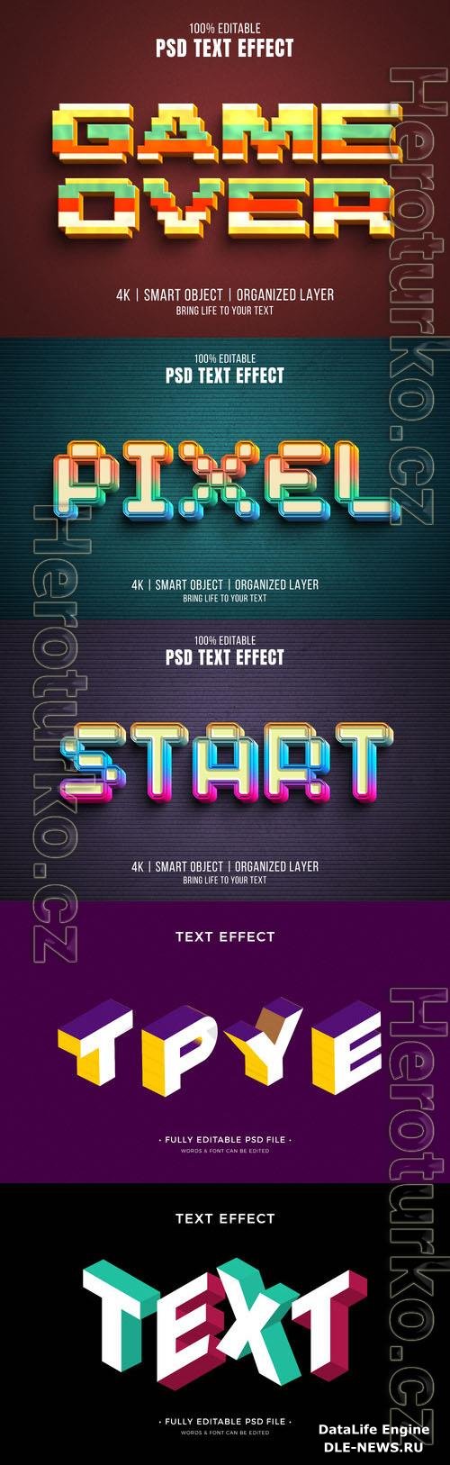 Psd style text effect editable design
 collection vol 264