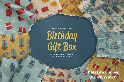 Birthday Gift Box - Seamless Pattern Design