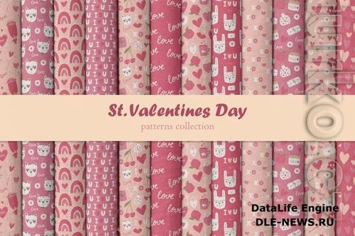 St Valentines Day Patterns Design Set