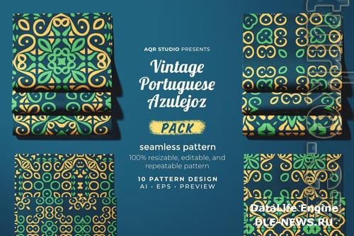 Vintage Portuguese Azulejoz - Seamless Pattern Design
 Collection