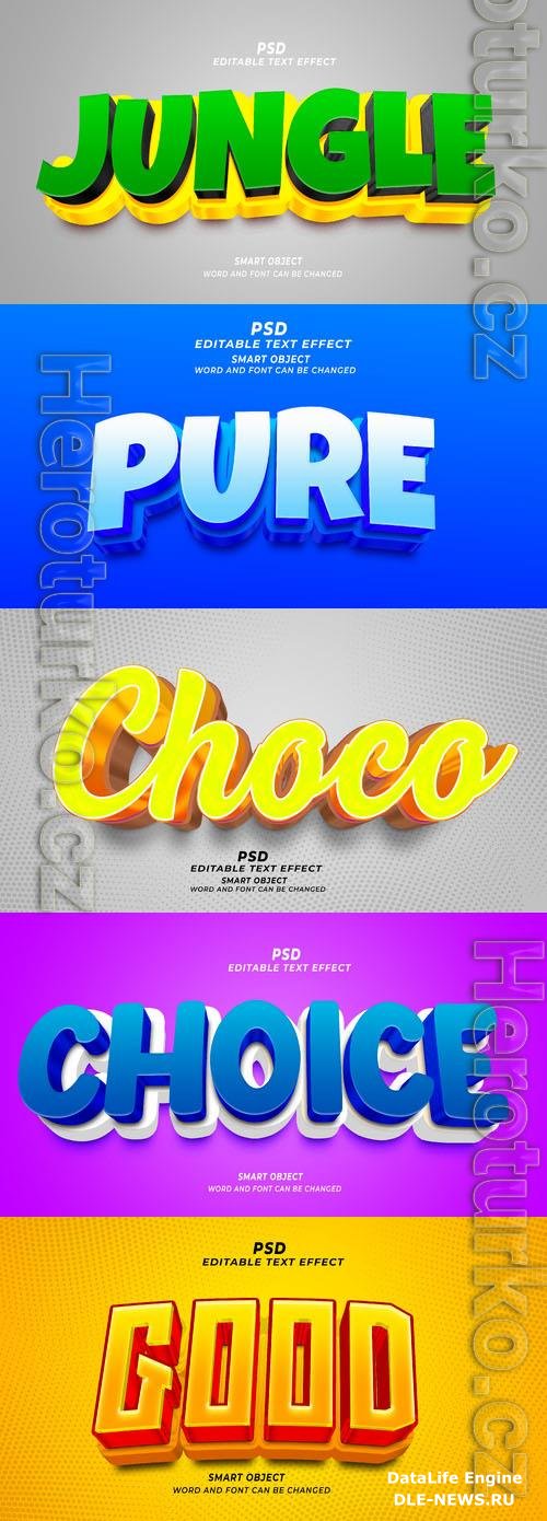 Psd style text effect editable set vol 272