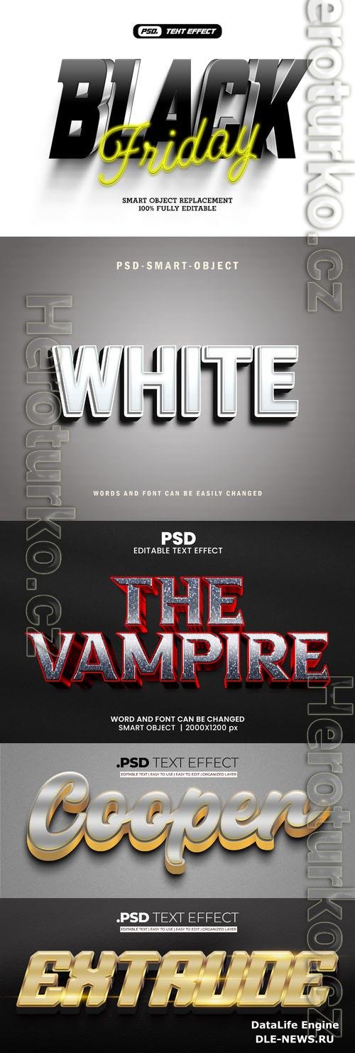 Psd style text effect editable set vol 283