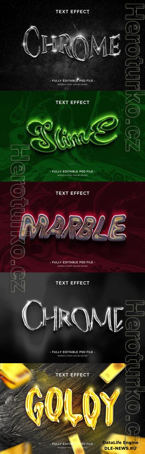 Psd style text effect editable set vol 286