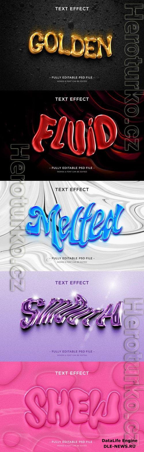 Psd style text effect editable set vol 284