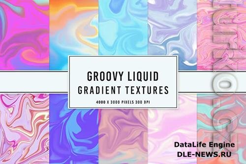 Groovy Liquid Gradient Textures Design