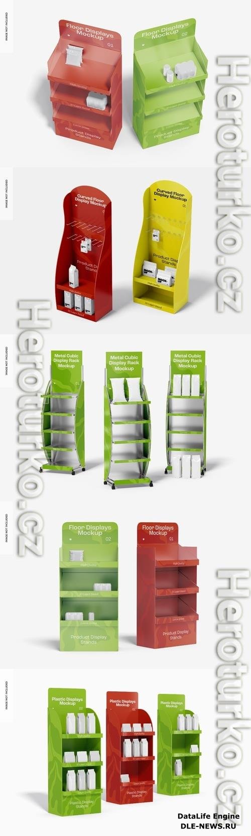 Display stands psd template mockup design