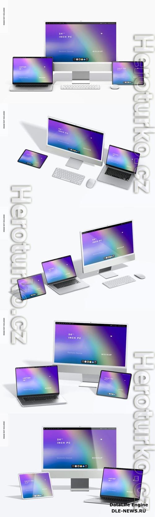 Apple multi devices psd template mockup design