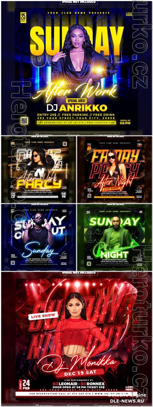 Flyer social media post, psd banner design
 collection vol 122