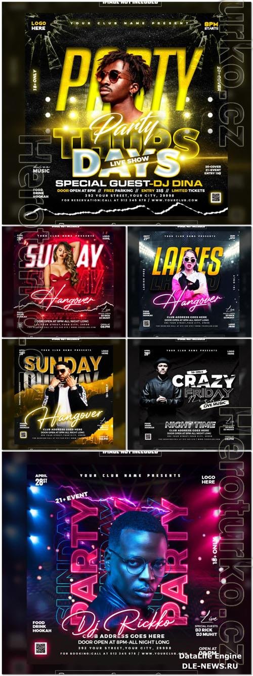 Flyer social media post, psd banner design
 collection vol 121