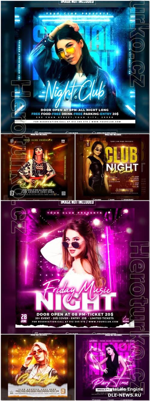 Flyer social media post, psd banner design
 set vol 130