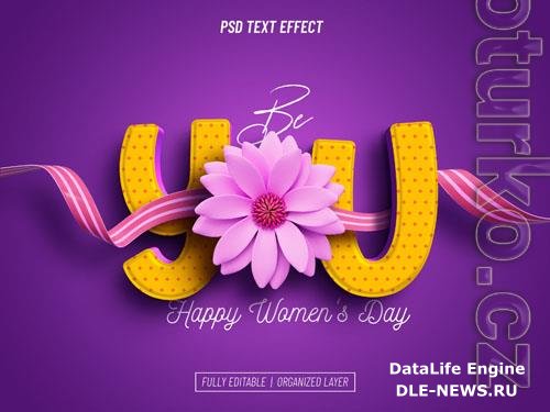 Womens day, You psd text effect design