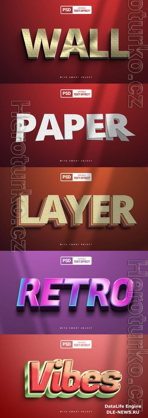 Psd style text effect editable collection vol 292