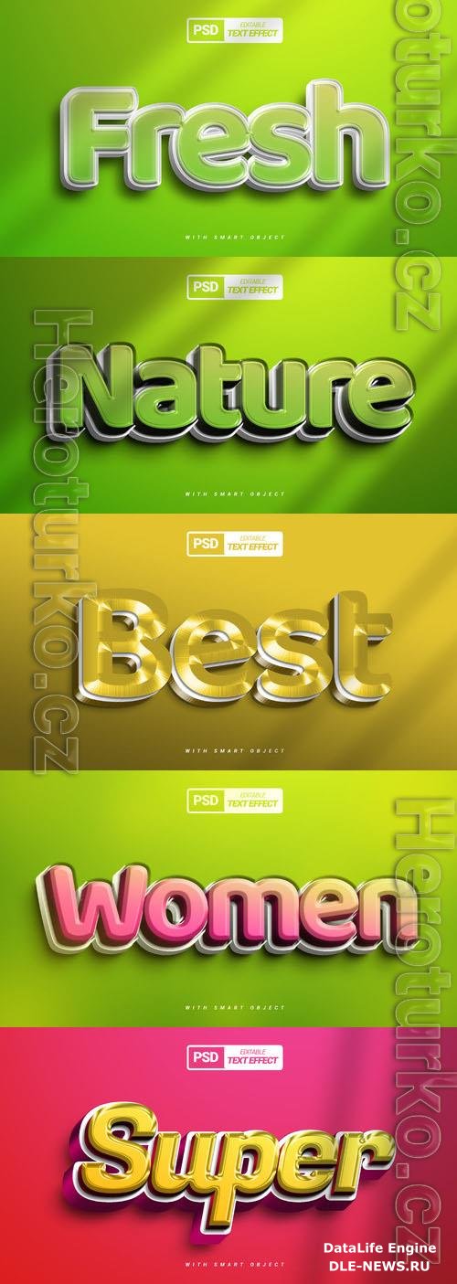 Psd style text effect editable collection vol 291