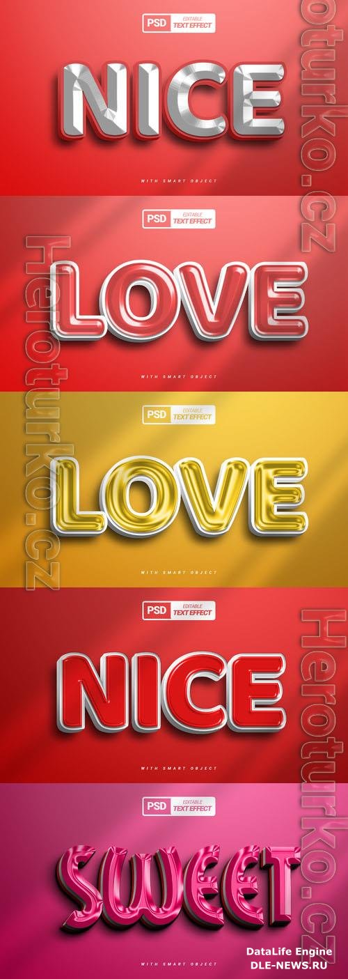 Psd style text effect editable collection vol 290