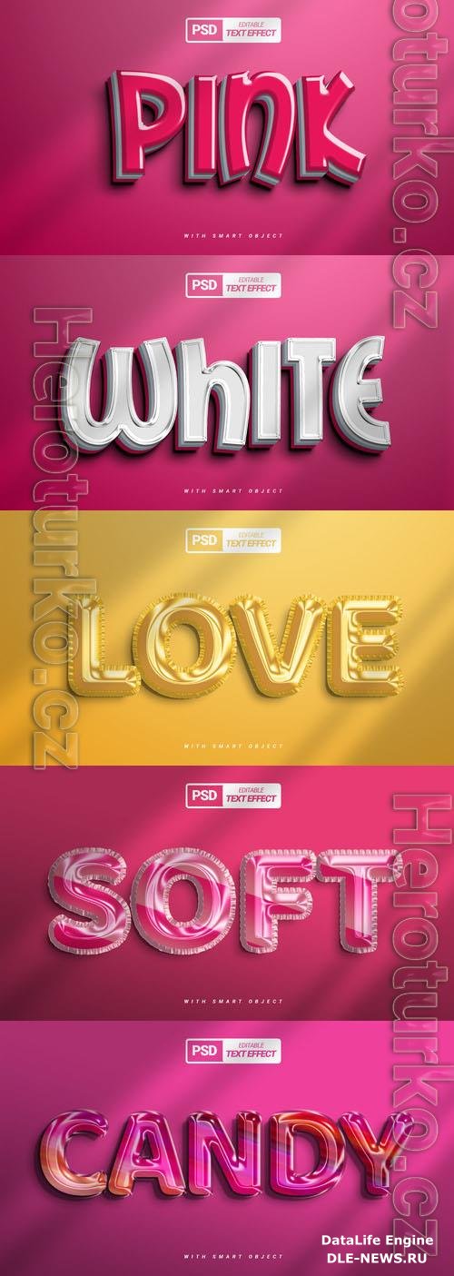 Psd style text effect editable collection vol 289