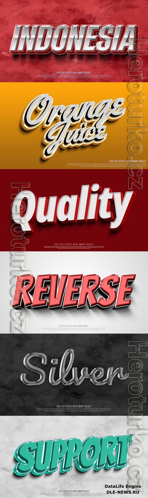 Psd style text effect editable set vol 297