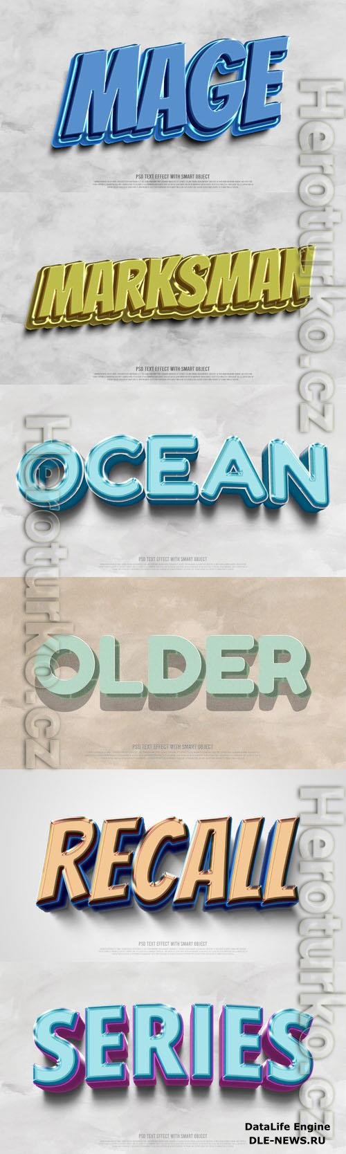 Psd style text effect editable set vol 295