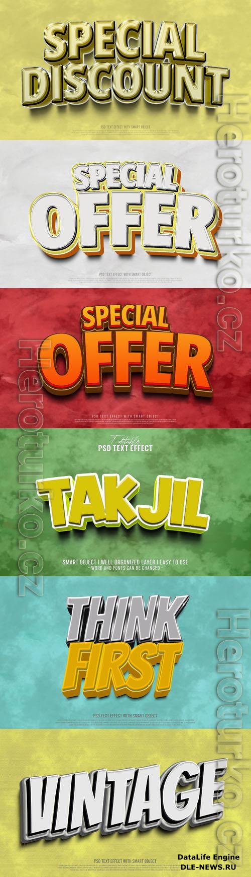 Psd style text effect editable set vol 294