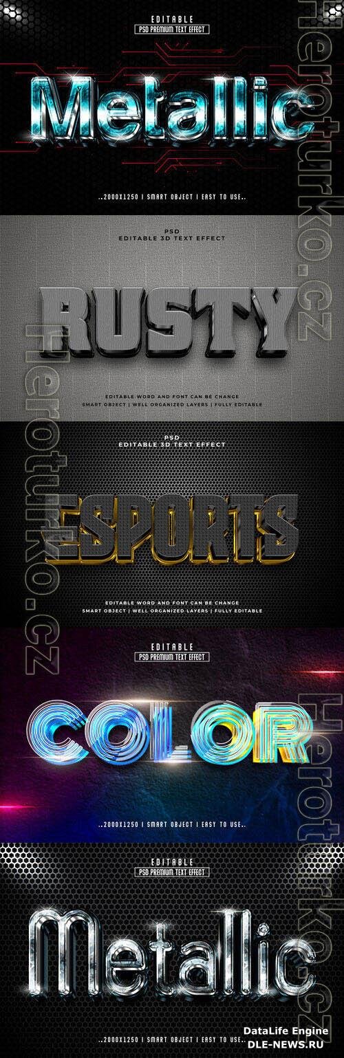 Psd style text effect editable set vol 317