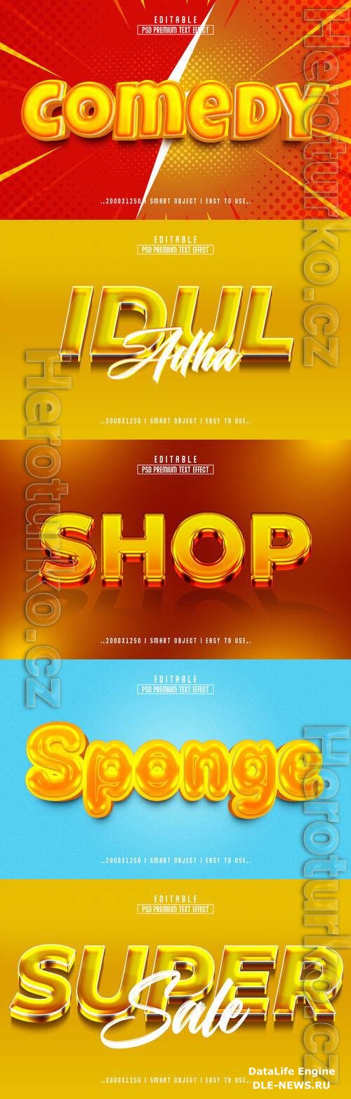 Psd style text effect editable set vol 316