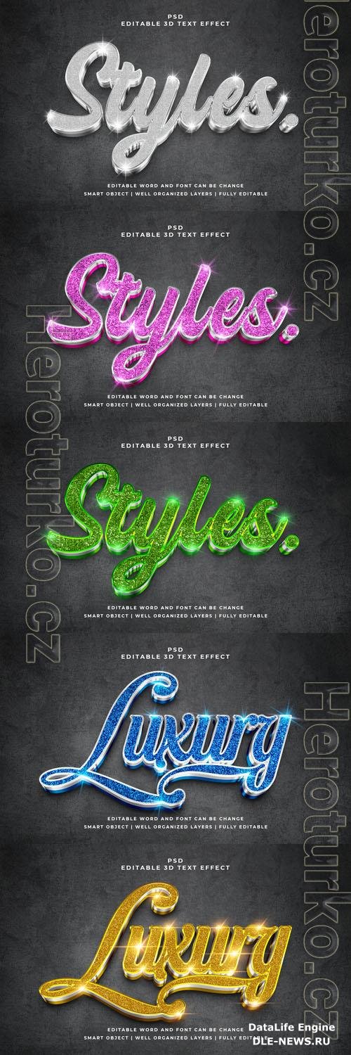 Psd style text effect editable set vol 314